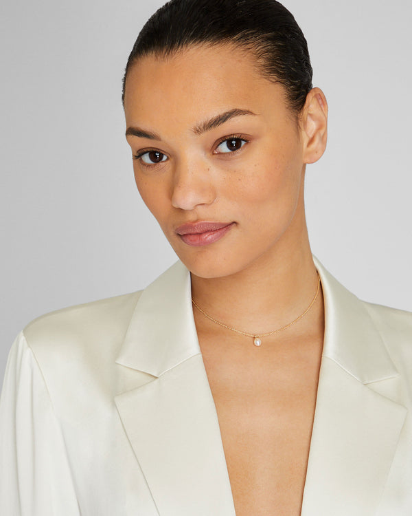 Club Monaco Pearl Pendant Necklace Gold