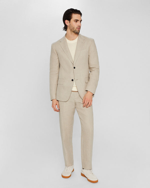 Club Monaco Plaited Linen Crew Sweater White