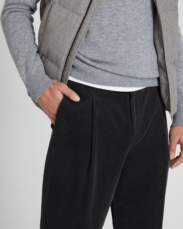 Club Monaco Pleated Corduroy Pants Charcoal
