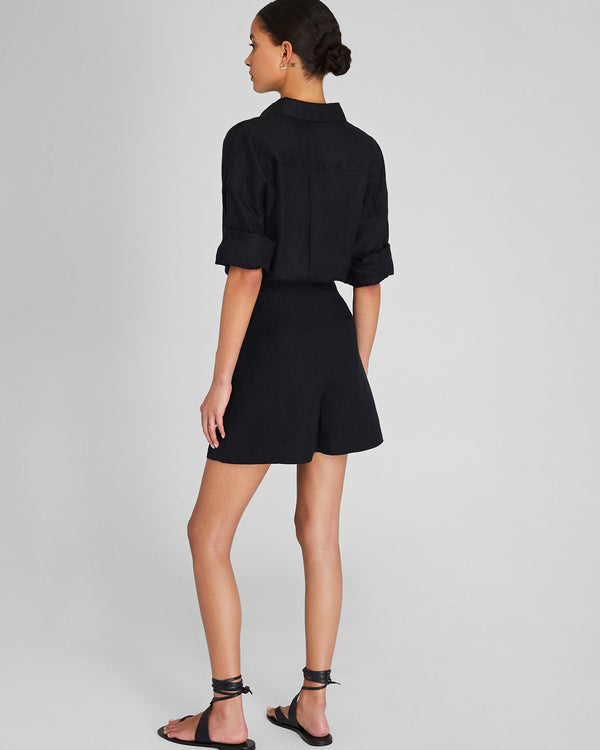 Club Monaco Pleated Midi Short Black