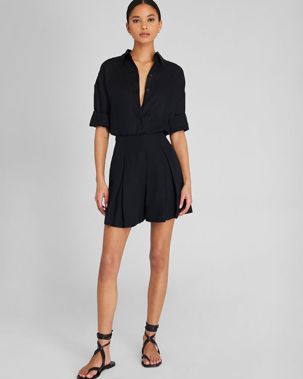 Club Monaco Pleated Midi Short Black