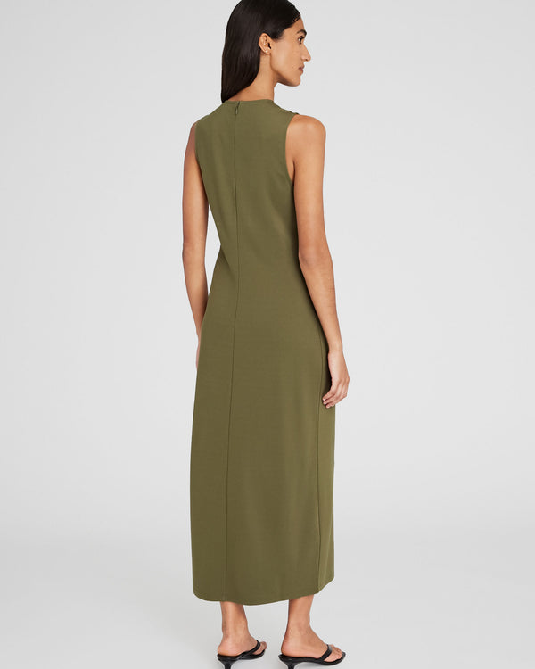 Club Monaco Ponte-Knit Maxi Dress Peat Moss