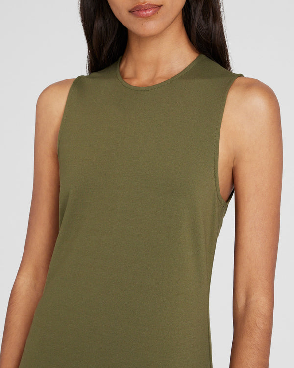 Club Monaco Ponte-Knit Maxi Dress Peat Moss