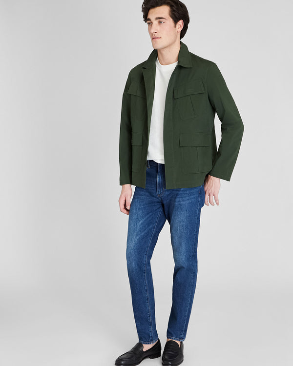 Club Monaco Poplin Shirt Jacket Dark Green
