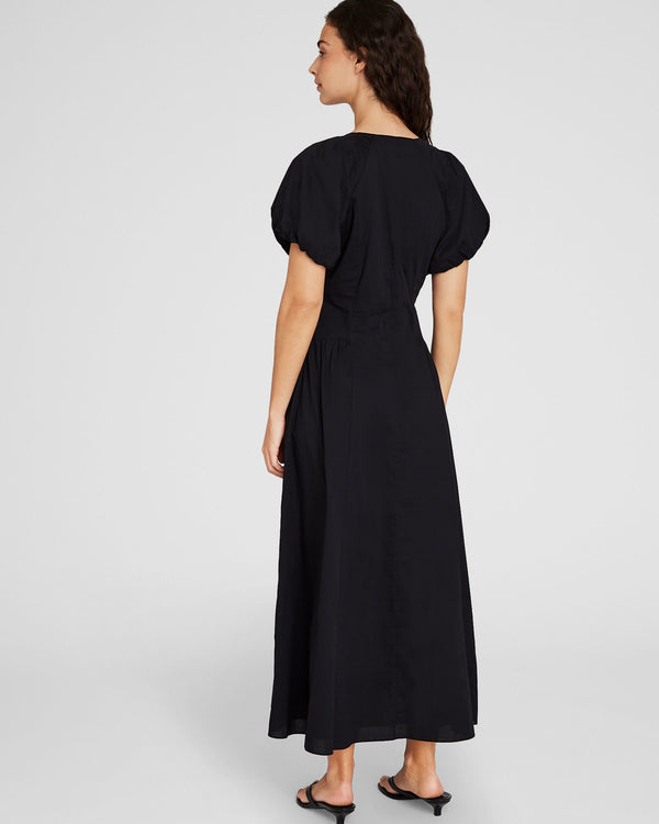 Club Monaco Puff Sleeve Maxi Dress Black