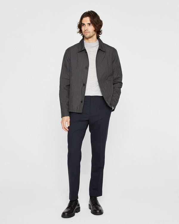 Club Monaco Quilted Shirt Jacket Heather Grey