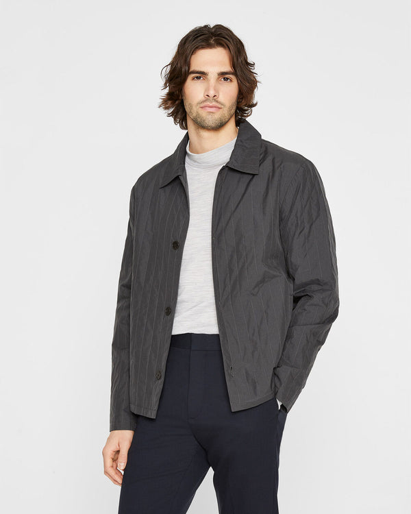 club monaco Quilted Shirt Jacket Heather Grey