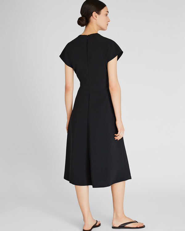 Club Monaco Raglan Sleeve Crepe Dress Black