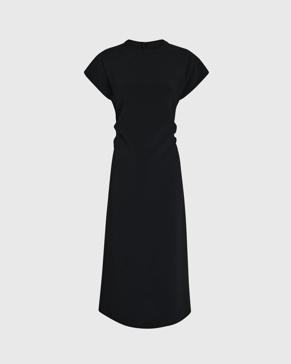 Club Monaco Raglan Sleeve Crepe Dress Black