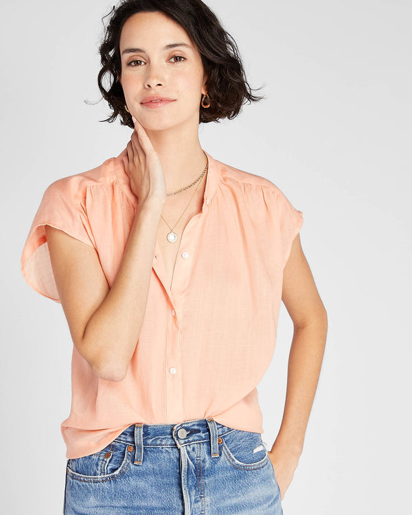 club monaco Ramie Sleeveless Shirt Pink