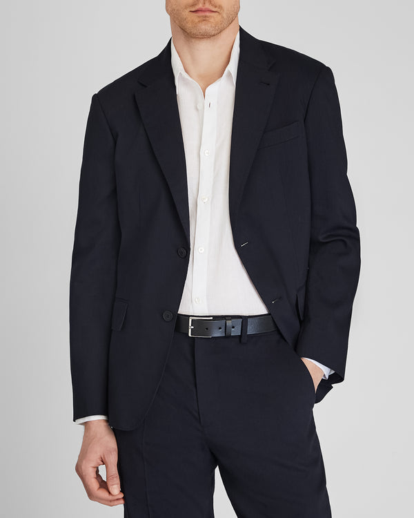 Club Monaco Refined Leather Belt Black