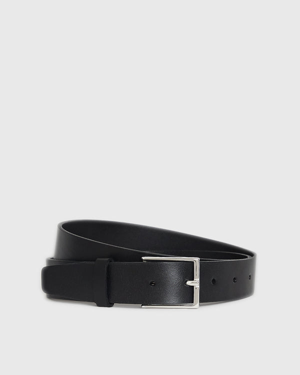 Club Monaco Refined Leather Belt Black