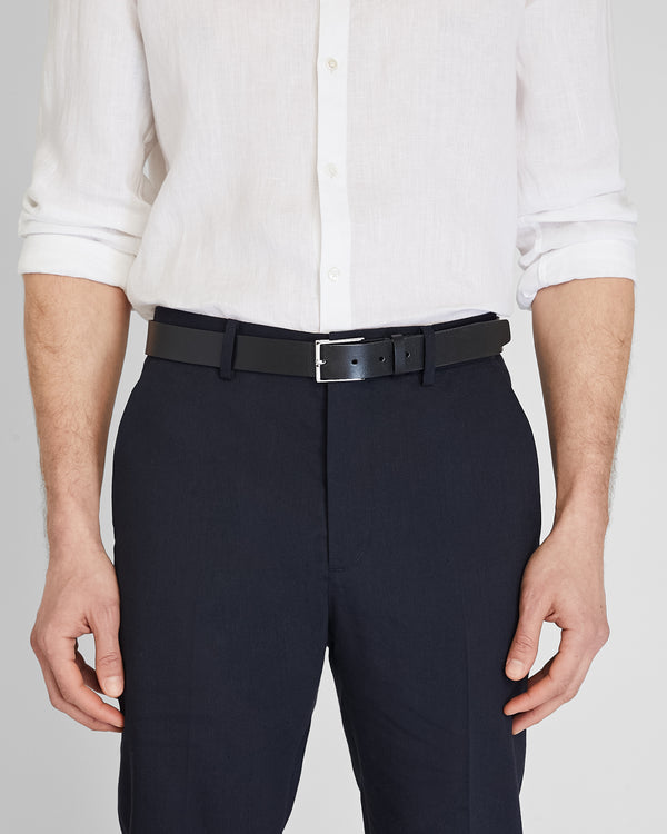 club monaco Refined Leather Belt Black