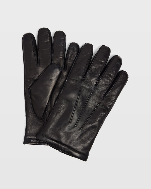 club monaco Refined Leather Glove Black