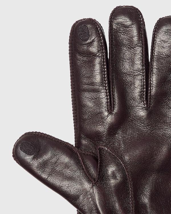 Club Monaco Refined Leather Glove Brown