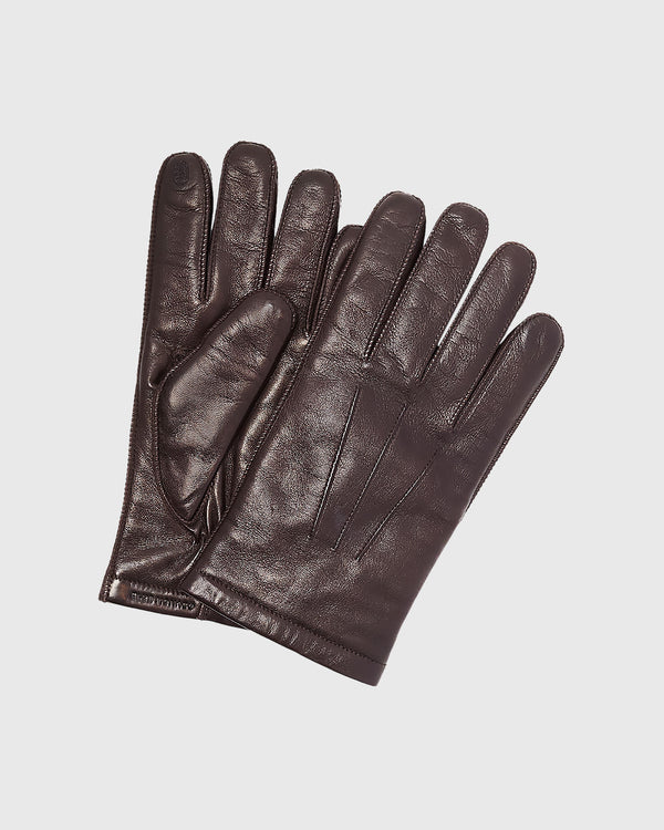 club monaco Refined Leather Glove Brown
