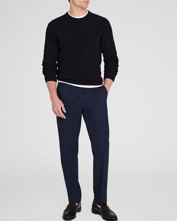 Club Monaco Refined Textured Wool Sweater Navy