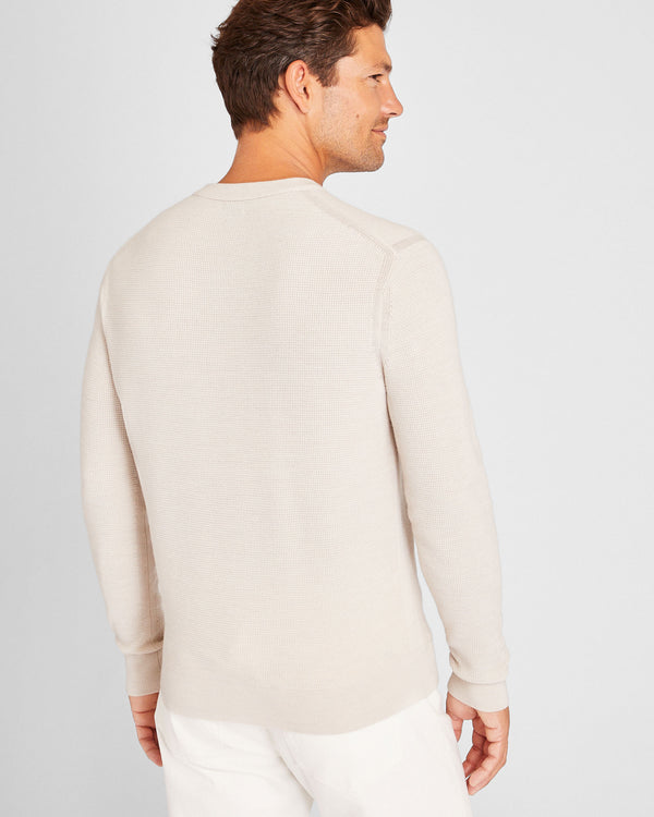 Club Monaco Refined Textured Wool Sweater Stone