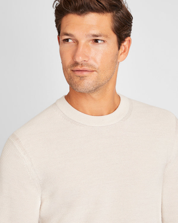 Club Monaco Refined Textured Wool Sweater Stone