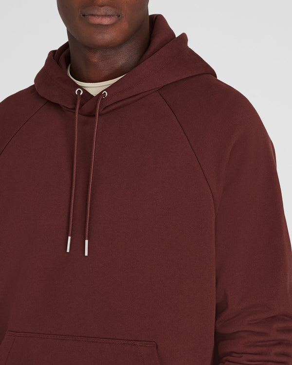 Club Monaco Relaxed Classic Terry Hoodie Burgundy