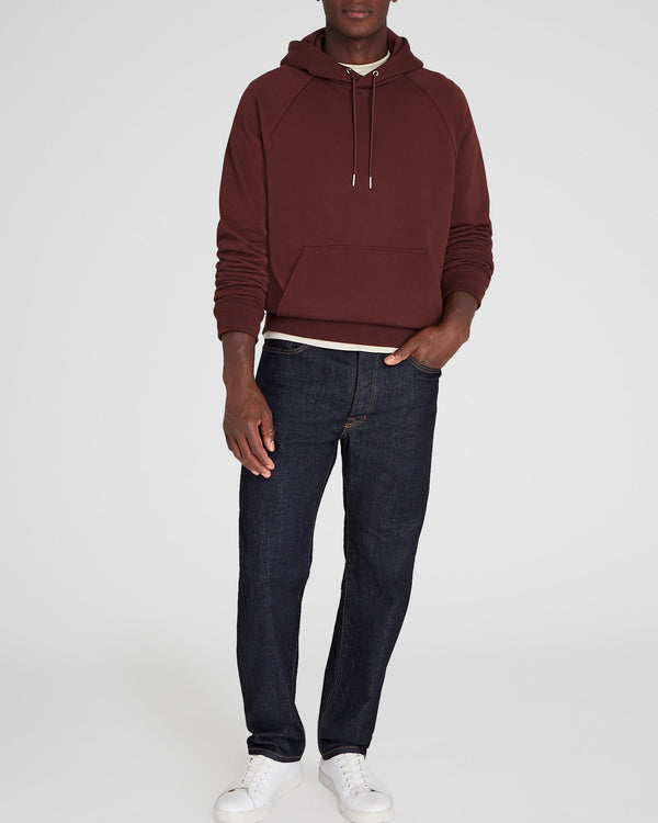 Club Monaco Relaxed Classic Terry Hoodie Burgundy