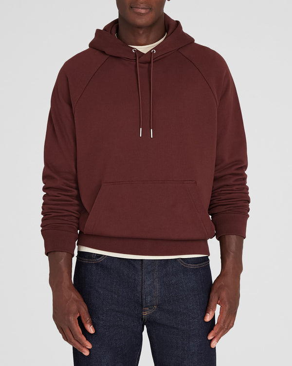 club monaco Relaxed Classic Terry Hoodie Burgundy
