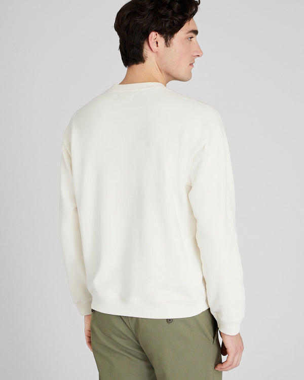 Club Monaco Relaxed Crew Sweatshirt Cream
