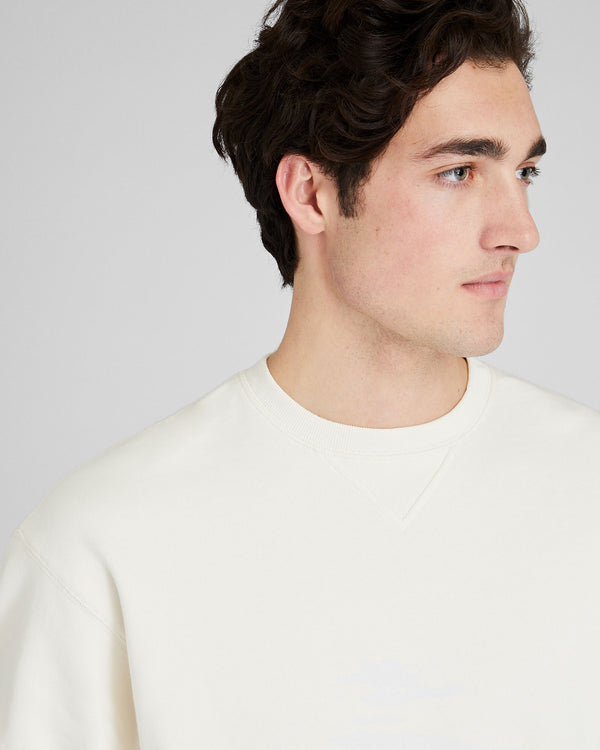 Club Monaco Relaxed Crew Sweatshirt Cream