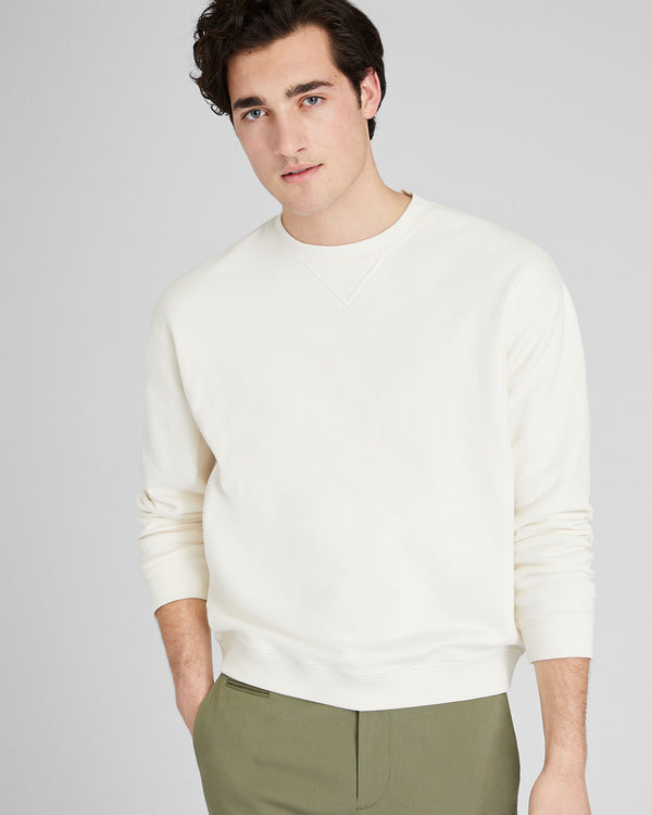 club monaco Relaxed Crew Sweatshirt Cream