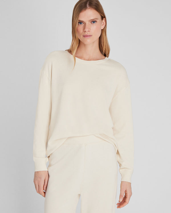 club monaco Relaxed Fit Crewneck Sweatshirt Sand