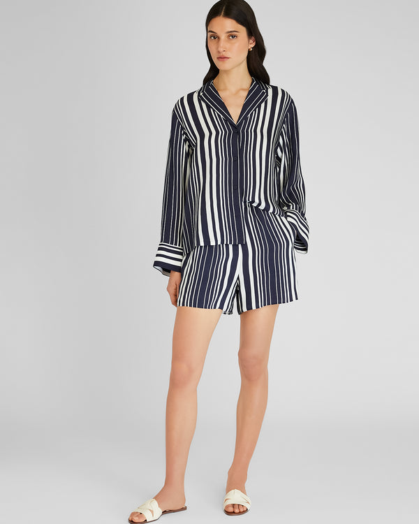 club monaco Relaxed Resort Short Navy White Stripe