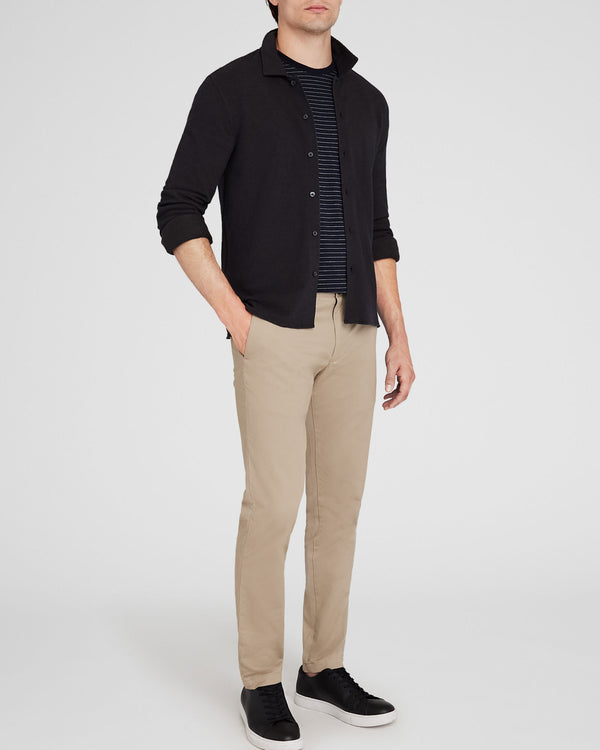 Club Monaco Relaxed Waffle Knit Shirt Brown Mix