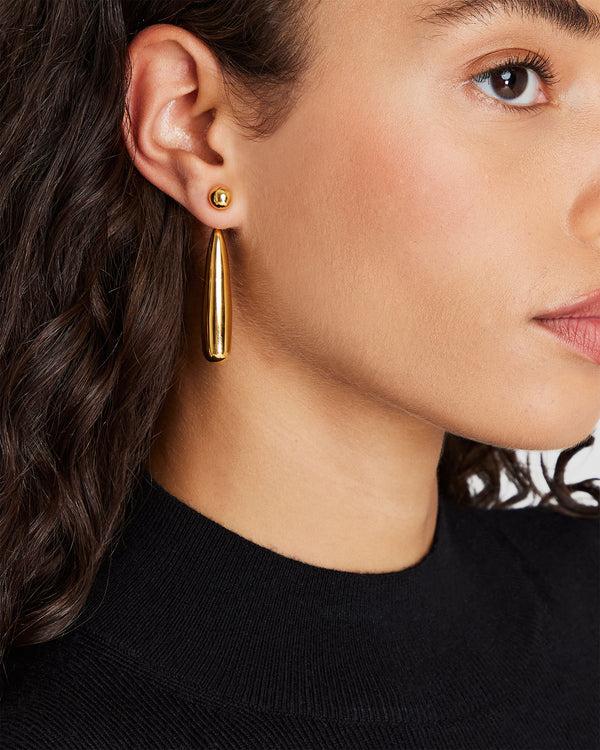 Club Monaco Reverse Dangling Earrings Gold