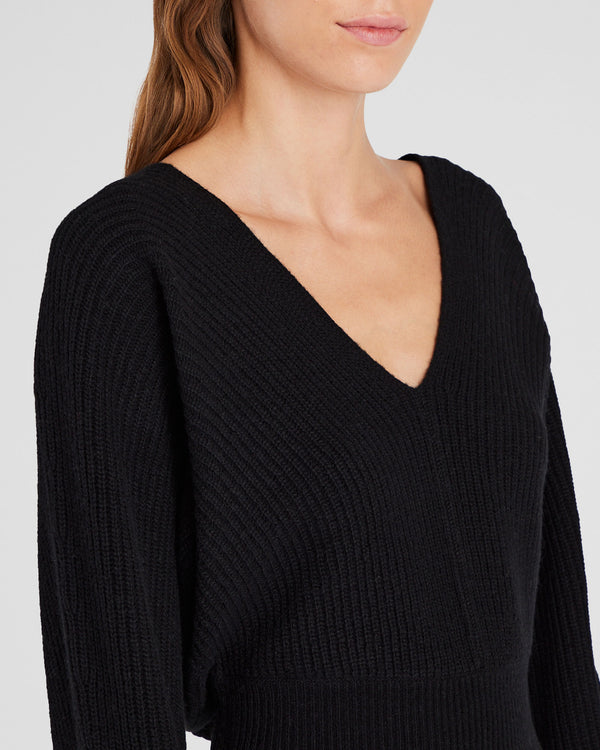 Club Monaco Rib Knit Dolman Sweater Black