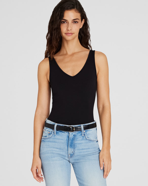 club monaco Ribbed Bodysuit Black