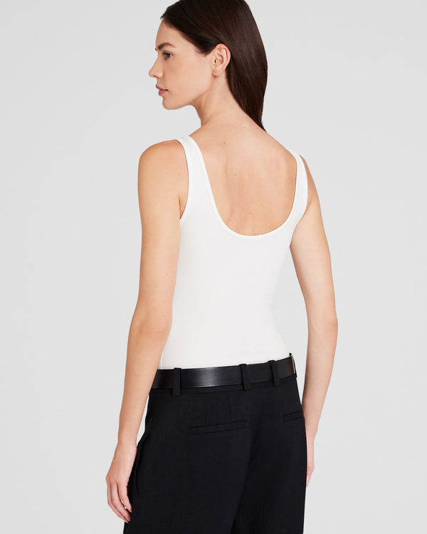 Club Monaco Ribbed Bodysuit White