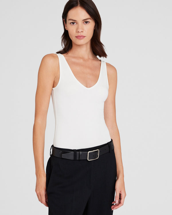 club monaco Ribbed Bodysuit White