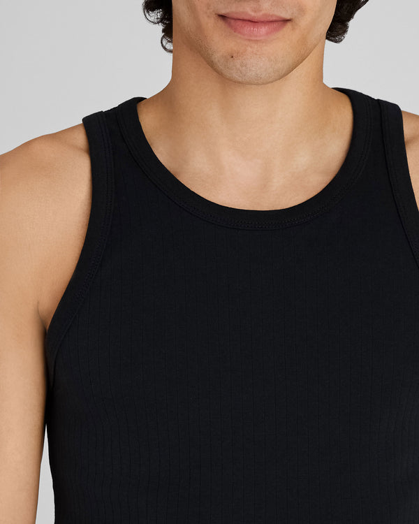 Club Monaco Ribbed Tank Black