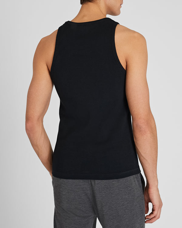 Club Monaco Ribbed Tank Top Black