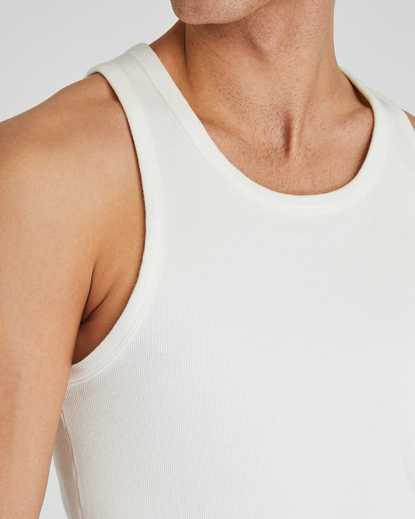 Club Monaco Ribbed Tank Top White