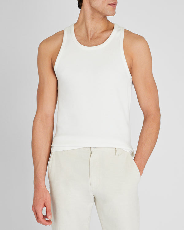 club monaco Ribbed Tank Top White