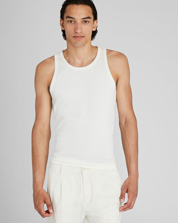 club monaco Ribbed Tank White
