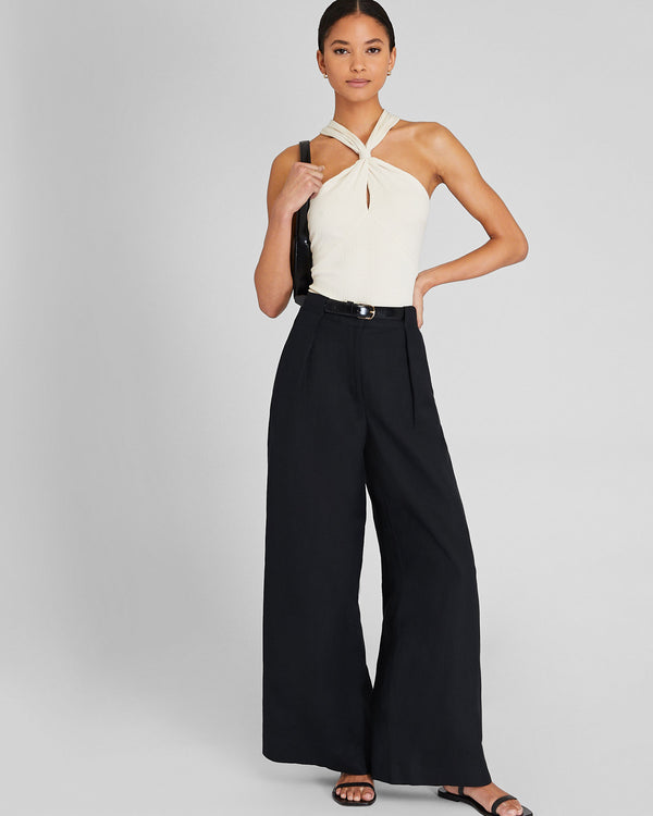 Club Monaco Ribbed Twist Knit Top White