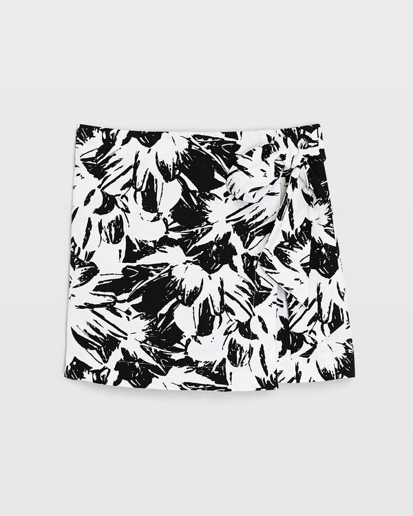 Club Monaco Sarong Style Mini Skort Black