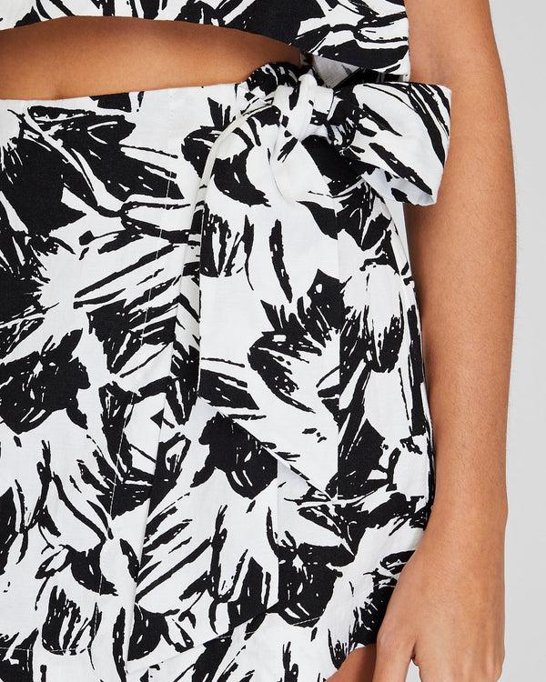 Club Monaco Sarong Style Mini Skort Black