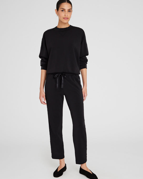 club monaco Satin Stripe Pant Black