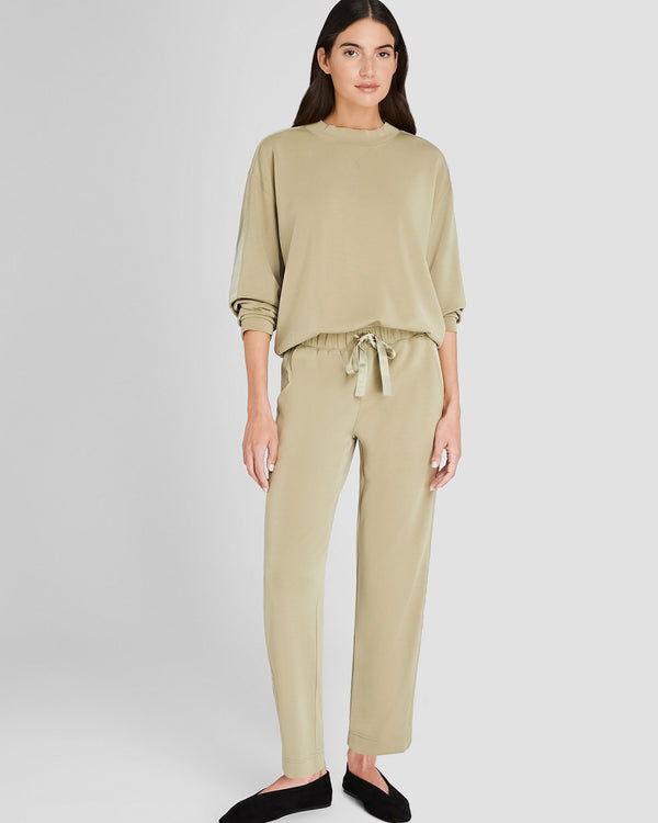 Club Monaco Satin Stripe Sweatshirt Thyme