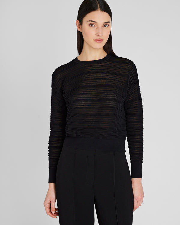 club monaco Sheer Ottoman Sweater Black