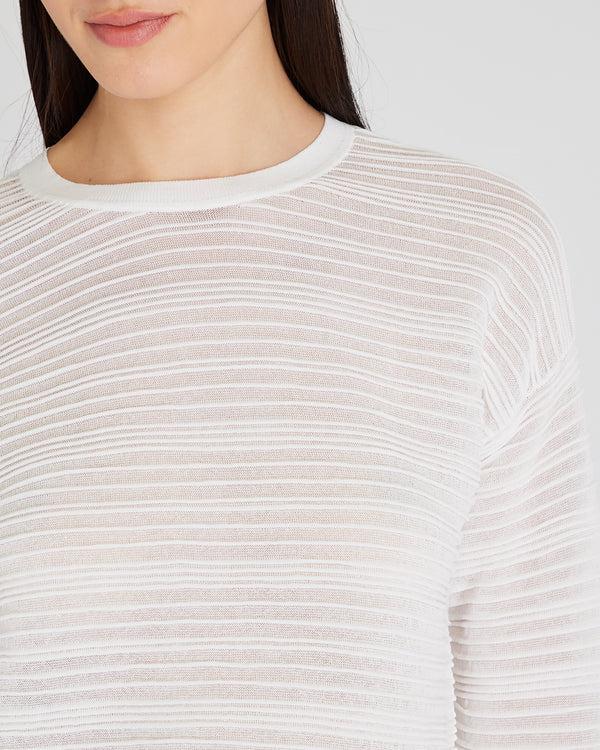 Club Monaco Sheer Ottoman Sweater White