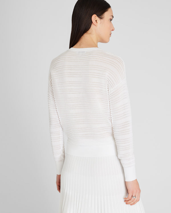 Club Monaco Sheer Ottoman Sweater White